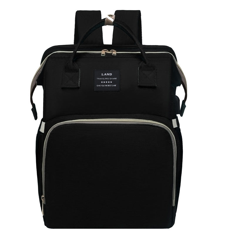 Mochila Maternal 2 en 1 con Cuna Plegable y Mosquitera