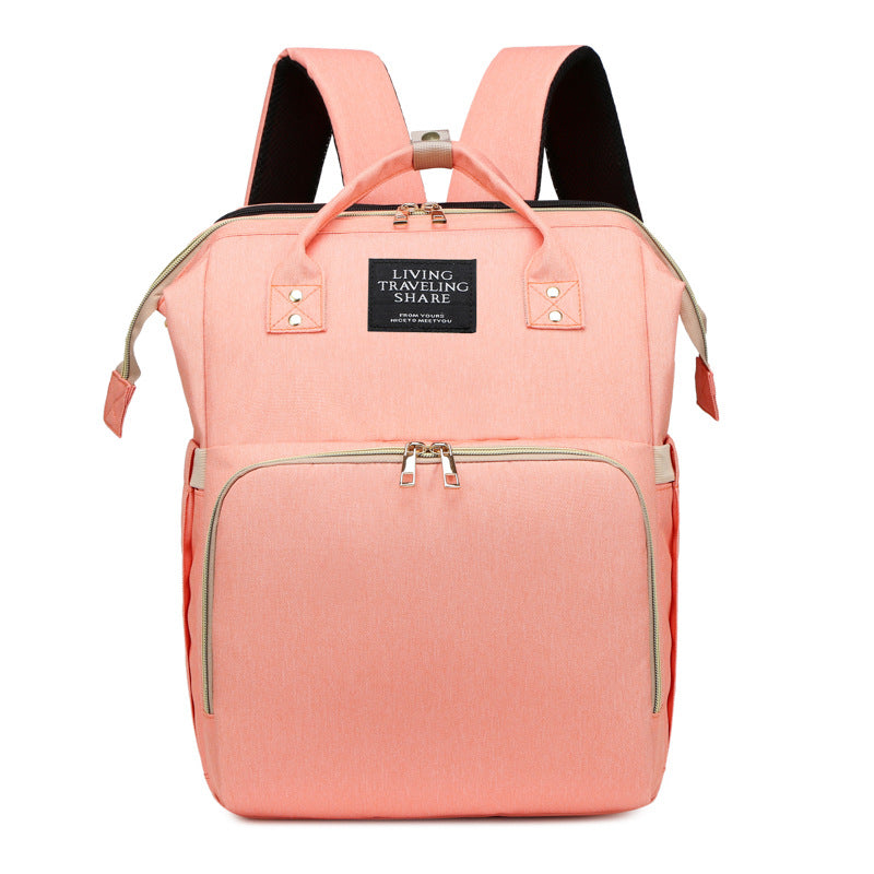 Mochila Maternal 2 en 1 con Cuna Plegable y Mosquitera