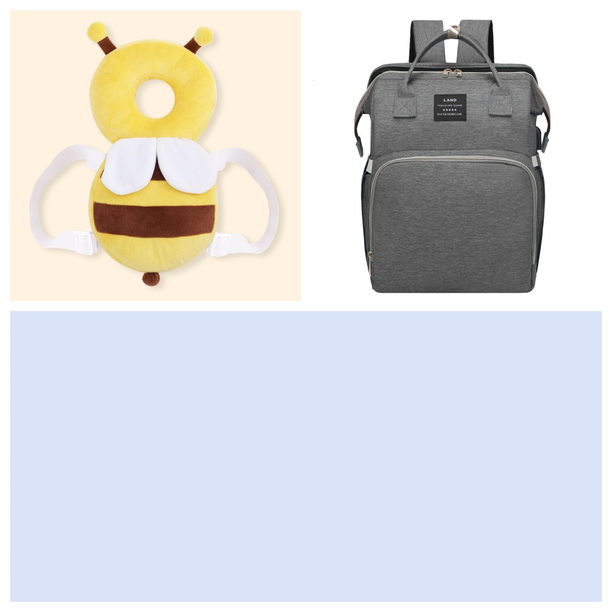 Mochila Maternal 2 en 1 con Cuna Plegable y Mosquitera