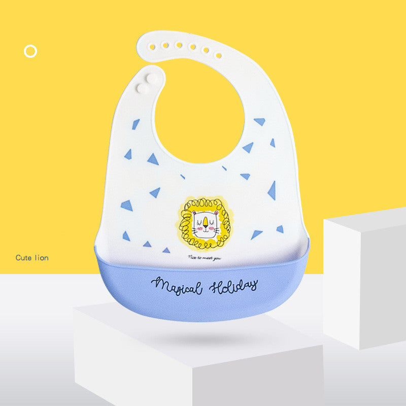 Babero de Silicona Impermeable con Bolsillo