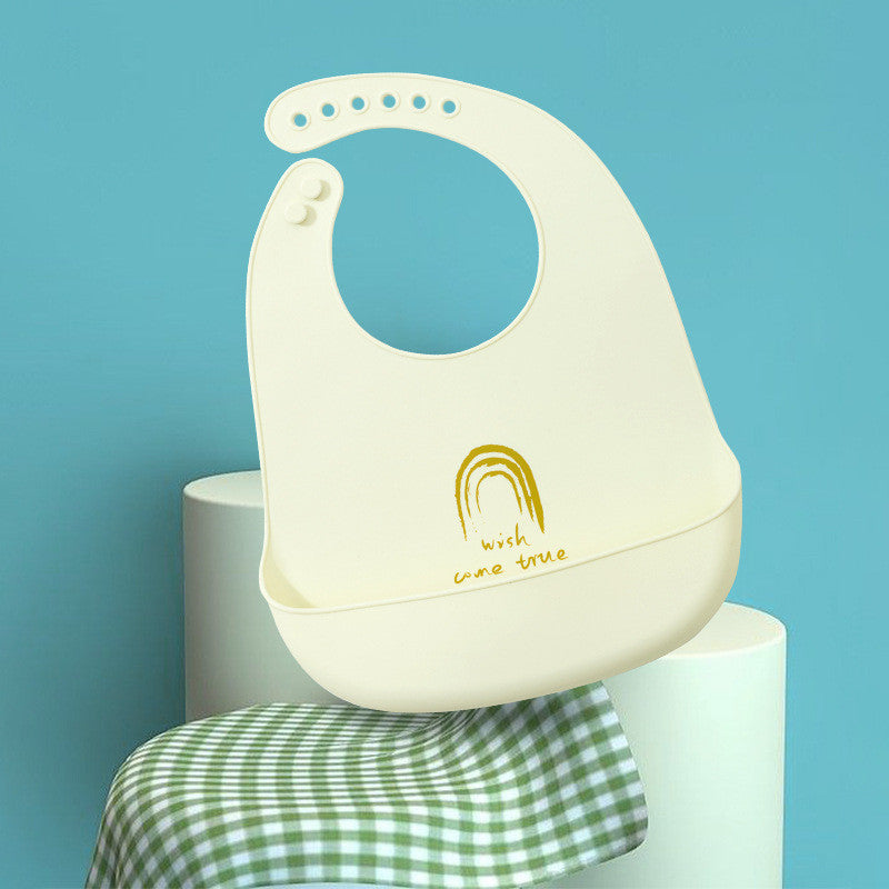 Babero de Silicona Impermeable con Bolsillo