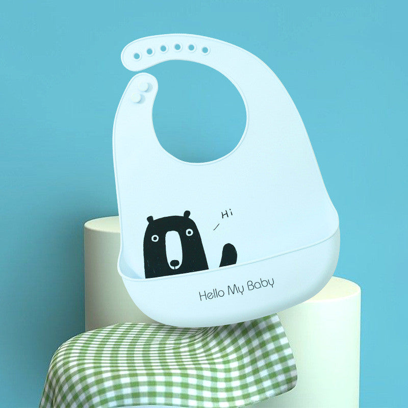 Babero de Silicona Impermeable con Bolsillo