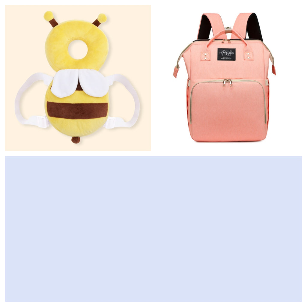 Mochila Maternal 2 en 1 con Cuna Plegable y Mosquitera