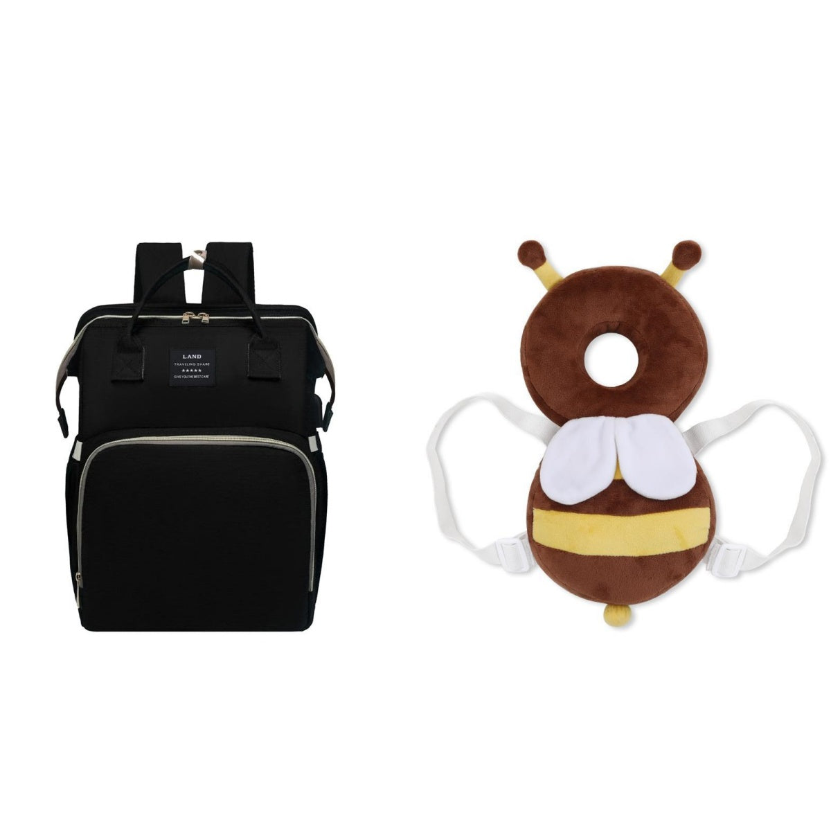 Mochila Maternal 2 en 1 con Cuna Plegable y Mosquitera
