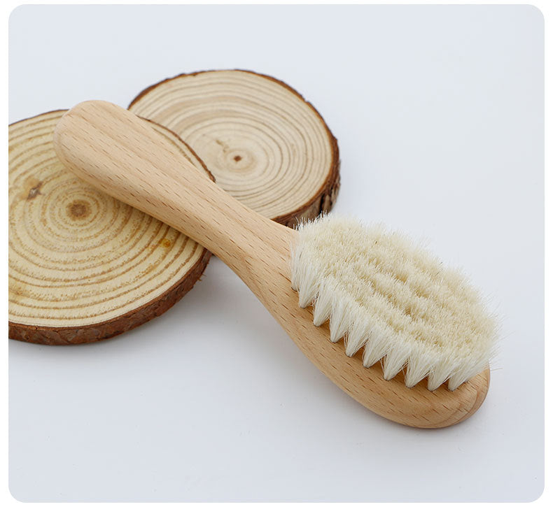 Set de Cepillo y Peine para Bebé (Madera Natural)