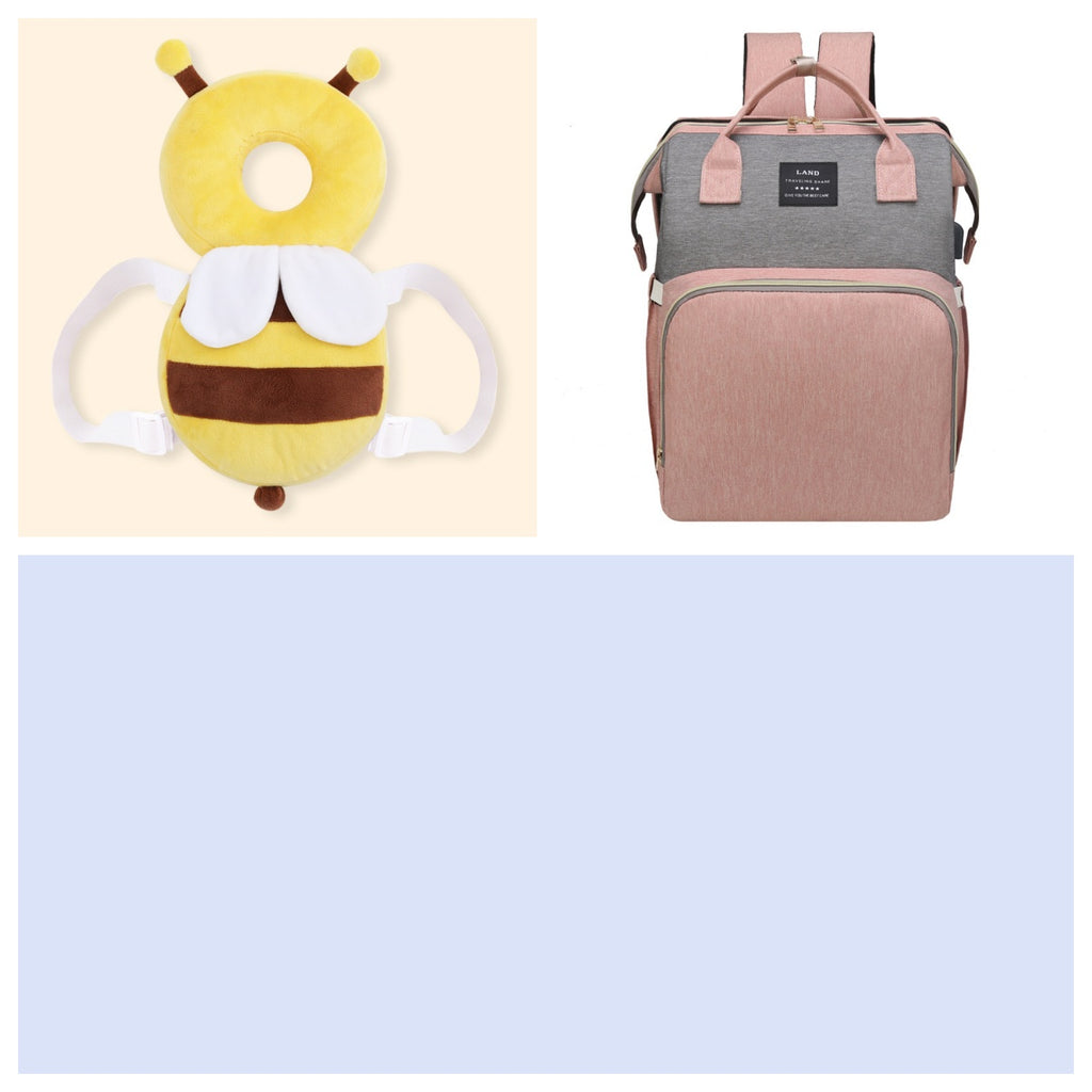 Mochila Maternal 2 en 1 con Cuna Plegable y Mosquitera
