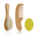 Set de Cepillo y Peine para Bebé (Madera Natural)