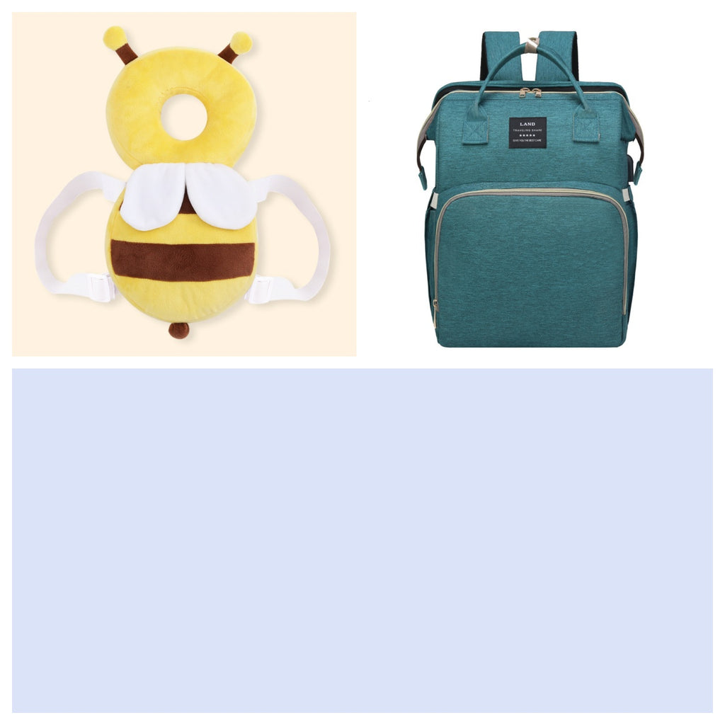 Mochila Maternal 2 en 1 con Cuna Plegable y Mosquitera