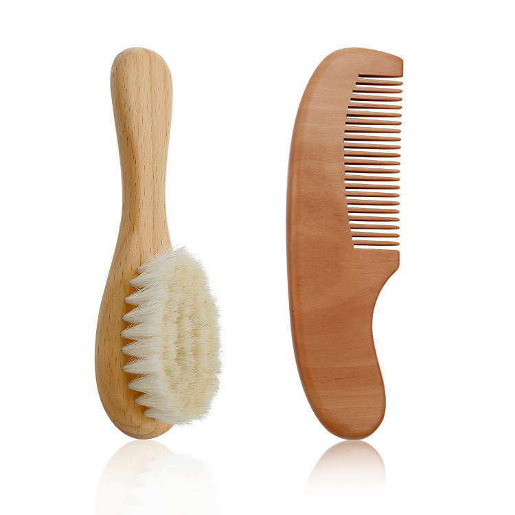 Set de Cepillo y Peine para Bebé (Madera Natural)