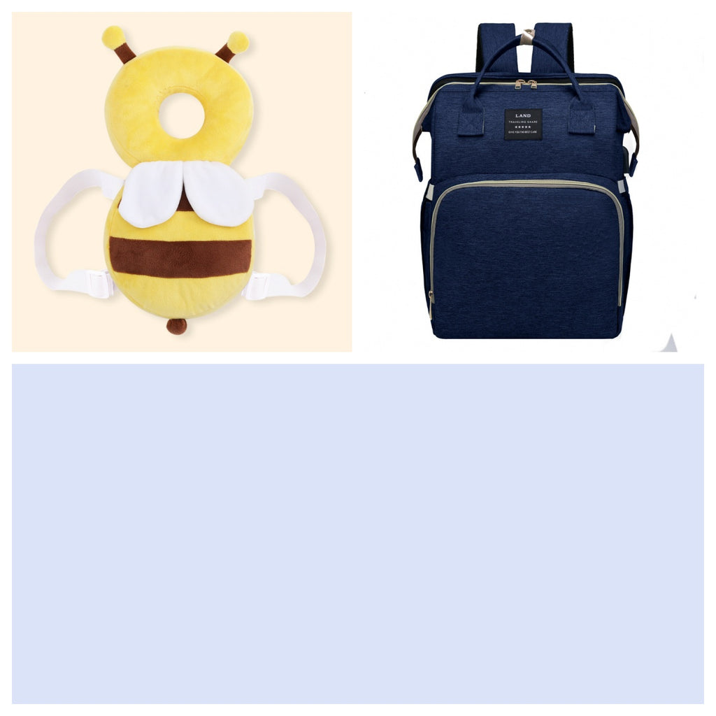 Mochila Maternal 2 en 1 con Cuna Plegable y Mosquitera