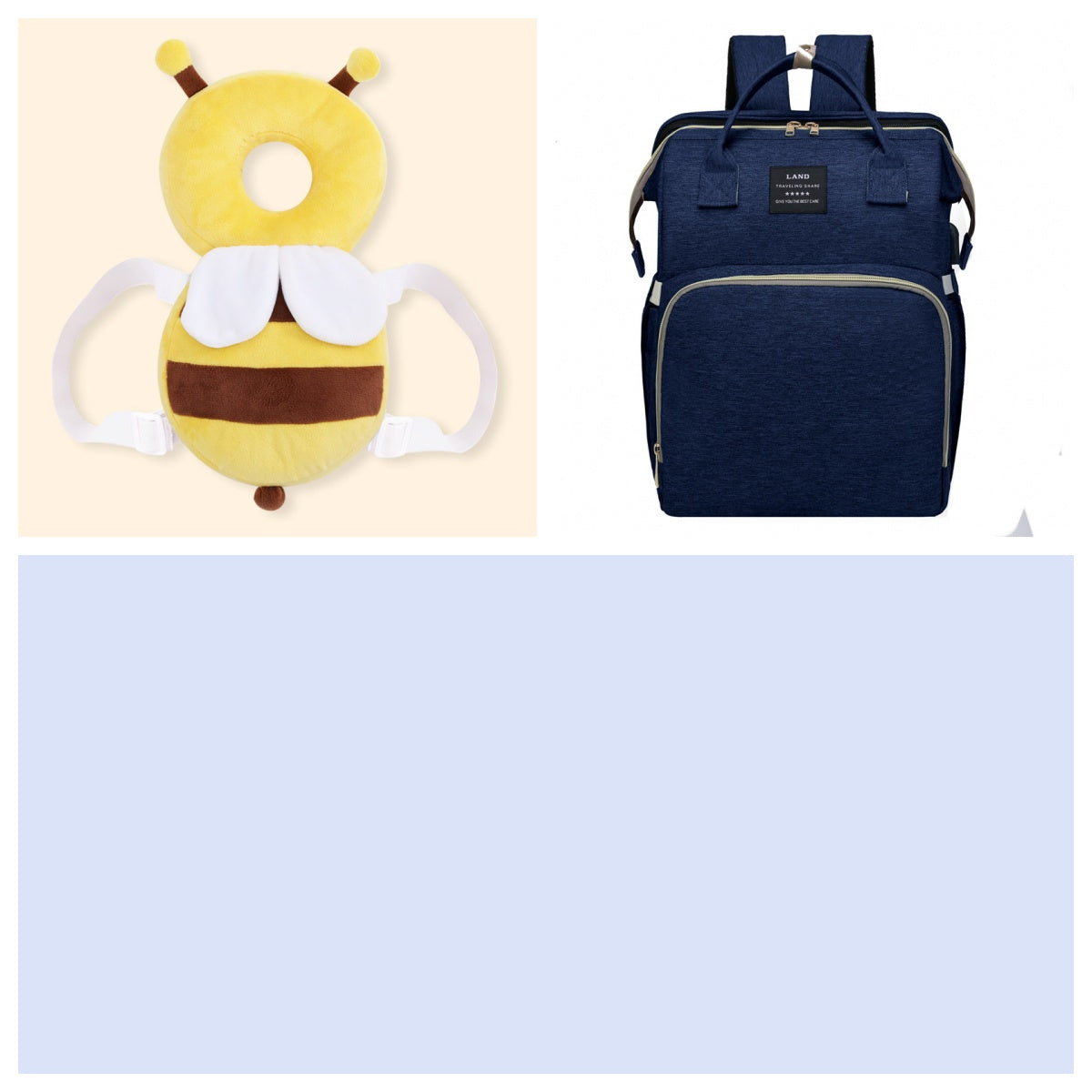 Mochila Maternal 2 en 1 con Cuna Plegable y Mosquitera