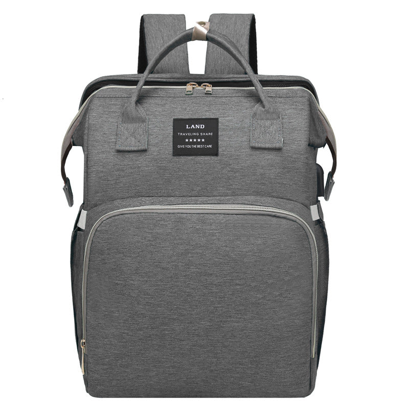 Mochila Maternal 2 en 1 con Cuna Plegable y Mosquitera